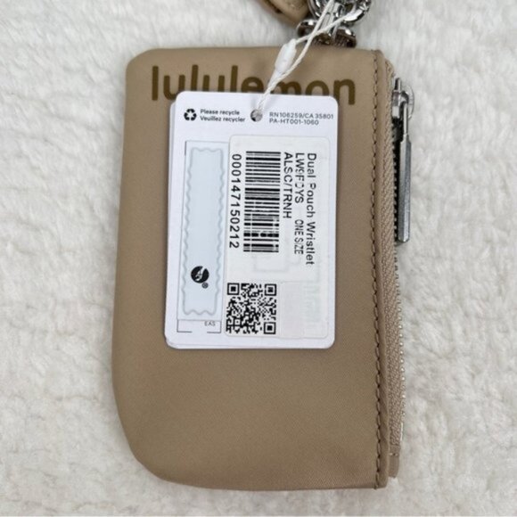 RARE! NWT Lululemon Dual Pouch Wristlet *Unisex - Allspice/Trench - Picture 7 of 11
